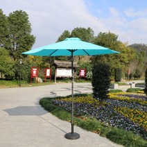 하프파라솔 대형 파라솔 반쪽 벽면 카페 테라스 어닝 접이식, 카키