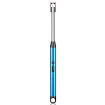 가스점화기 알콜램프 가스인두기알루미늄 긴 튜브 점화 막대 충전 라이터 USB 아크 펄스 건 촛불 가스 스, 02 Blue