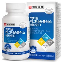 일양약품 액티브 마그네슘 플러스 비타민D 120정, 비타민D 800mg x 120정