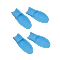 1-2 쌍 실리콘 정형 외과 제품 발 관리 도구 외반 외반 해머 발가락 분리기 들것 건막 보호기 스트레이트너, 2페어 블루