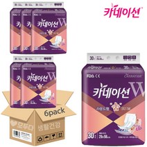 카네이션 속기저귀 라운드형 숨 6팩(180매) 통기성시트, 6개, 30개입