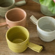 파스텔 일자 손잡이 믹스 커피잔(색상선택), 파스텔일자손잡이믹스커피잔(옐로우)