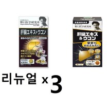 간액기스+우콘 간기능개선 간영양제 노구치메디컬 1개월치x3개