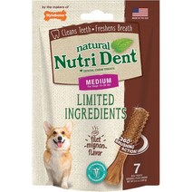 Nylabone Nutri 덴트 제한 성분 필레 미뇽 천연 치과 개 치료
