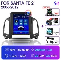 자동차 관련제품 Srnubi-안드로이드 11.0 자동차 라디오 현대 싼타페 2 2006-2012 용 멀티미디어 비디오 2, 06 S4-Cam-32G DVR