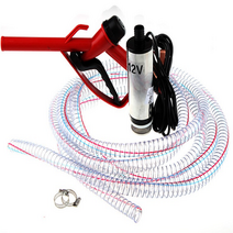 휴대용 DC12V 워터펌프(호스건풀세트) 오일펌프 기름 윤활유 수중 캠핑 세차, 1세트