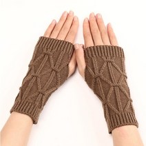 암 워머 롱 니트 장갑 20cm 긴 핑거리스 여성용 니트 팔 워머 손목 팔꿈치 슬리브 하프 핑거 고스 유니섹스