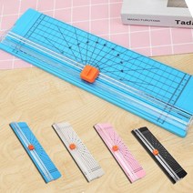 슬라이드형 종이 A4 문서 트리머 재단기 안전 커터기 절단기 사무실 가정용, 핑크