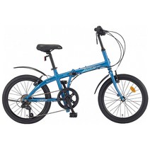 [바이크7] 2022 삼천리 모리스 20인치 100% 완조립 성인 주니어 7단 접이식 폴딩 자전거, 블루