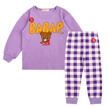 베베드피노 키즈 바바베어체크라운지웨어세트_BP24OS364