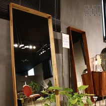 끌레오 멀바우 오크 원목 대형 와이드 전신거울 인테리어 벽걸이 현관 스탠드 거울 CL093, 01_멀바우 원목_W820XD70XH1900