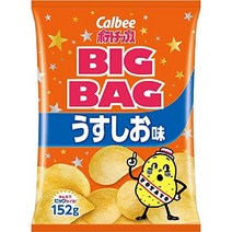 가루비 BIG BAG 포테이토칩 152g 12봉 일본 감자 스낵 과자, 단백한 맛