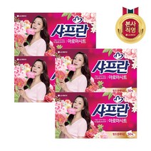 샤프란 아로마시트 섬유유연제 핑크 센세이션, 4개, 50매입