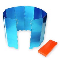 버너 바람막이 윈드 스크린 10 플레이트 캠 스토브 바람막이 알루미늄 접이식 윈드 스크린 디플렉터 낚시, 01 1set