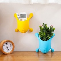 화분 연필 꽂이 벽 냉장고 부착 인테리어 용품 수경 재배 특이한 집들이 선물 칫솔 꽃병, 벽에부착하는(블루)