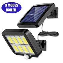 방가로용품 3 모드 PIR 모션 센서 방수 태양광 가로등 울타리 거리 정원 식 106/3, 07 160LED 3 Modes