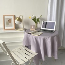 원탁테이블보 미니 빈티지 식탁보 테이블보 책상보, 70x70, 코코아