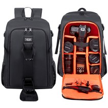 대용량 사진 카메라 방수 어깨 배낭 비디오 삼각대 DSLR 가방 캐논 니콘 소니 펜탁스용 레인 커버 포함|Camera/Video Bags|, 1개, 스페인, L Size Red