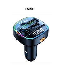 블루투스 5.0 fm 송신기 핸즈프리 자동차 라디오 변조기 mp3 플레이어 c22 with 22.5w usb 슈퍼 빠른 충전 어댑터 for car, 1개 단위