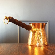 르쿠퍼 수제 동 체즈베(이브릭) 버터팬 기버터 팟, 순동+원목핸들, 1개