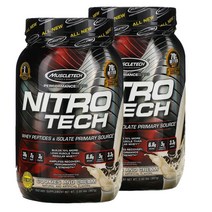 머슬테크 니트로테크 웨이아이솔레이트 + 린머슬빌더 쿠키엔 크림 2.00lbs 907g 2개