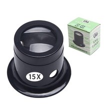 루페 루빼 루배 보석상 시계 돋보기 도구 3x 5x 10x 15x 20x 휴대용 단안 돋보기 loupe lens for eye magnifier len, 15배