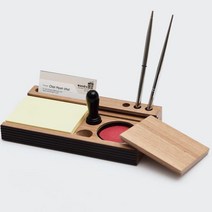 고급원목인주함 포스트잇 메모함 다기능 인주함 _ 999763EA