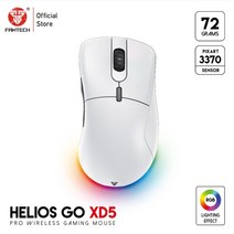 무선 레이저 게이밍 마우스 fantech helios go xd5 유 pixart 3370 mause 게이머 전용 lod 72g 및 40 작동 시간, 협력사, 하얀색