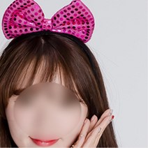 반짝이 리본 머리띠 촬영 행사 파티 축하 공연 연극 생일 축제 단체소품, 푸치샤