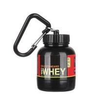 1+1 단백질 파우더 소분 케이스 100ml 분말 병 유장 키 체인 건강 깔때기 약 상자 작은 물 컵 병 항아리 상자, 1개