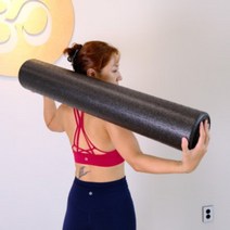 볼렌데트 필라테스 스트레칭 마사지 epp 폼롤러 원형 90cm 블랙