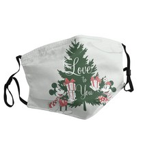 Mickey & Minnie Christmas Love To You 성인용 인쇄 마스크 일본 만화 영화 방진 빨 조절 가능