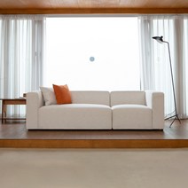 폴인퍼니 멜로우 3인 4인 친환경 패브릭 모듈 소파, 멜로우 소파 4인용 (양쪽 팔걸이형)+스툴