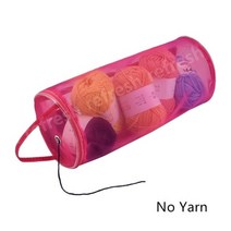 손뜨개가방파우치 대바늘케이스 실파우치 뜨개질파우치 가방 라운드 뜨개질 양모 원사 가방 주최자 크로셰 뜨개질 바늘 핸드백 직조 도구 액세서리 그릇 공예 토트, 장미 13x31cm, free