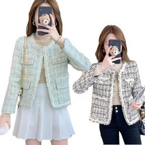 봄 가을 여성 정장자켓 캐주얼 트위드 자켓