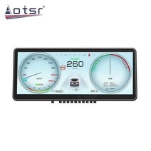자동차 계기판 디지털 클러스터 led for tesla model 3 model y car 가상 계기 대시보드 디스플레이 성능 gps navigation carplay, 회전 브래킷