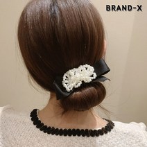 [브랜드엑스] 진주 플라워 똥머리 헤어스틱