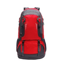 케일 배낭 가방 트레일러닝백 60l 야외 남성 캠핑 등반 나일론 대형 방수 등산 하이킹 사이클링 여성 팩, 빨간색