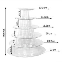 화분진열대 4/6 층 라운드 마카롱 타워 스탠드 케이크 디스플레이 랙 컵케익 디저트 베이비 샤워 웨딩 생일, 01 B01