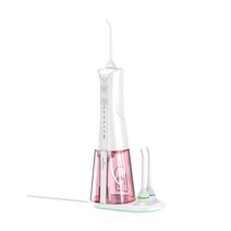 다덴픽 300ml 대용량 충전거치형 구강세정기 화이트핑크, 다덴픽 휴대용 구강세정기 300ml JSD-777 핑크