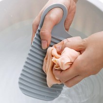디엠몰 1+1 초소형 휴대형 미니 양면 손잡이 빨래판 속옷 양말 행주 다용도, [그레이+그레이]