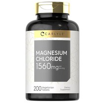Carlyle Magnesium Chloride Gluten Free 칼라일 마그네슘 클로라이드 염화 마그네슘 1560mg 글루텐 프리 베지테리언 타블렛 200정