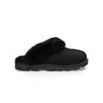 어그 여성용 코케트 퍼 카라 스웨이드 슬리퍼