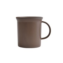 도자기 머그 카페 매장용 머그잔 커피 머그컵 400ml 업소용 라떼잔 심플 깔끔한 국산 머그잔, 세피아