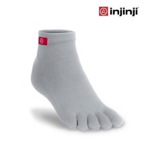 INJINJI 인진지 양말 라이너 띠너 발가락 양말 스포츠 양말, 그레이