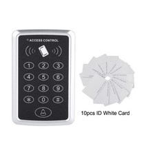 대문번호키 유리문 전자 도어락 자동문 125KHz RFID 키패드 야외 방수 커버 EM 카드 리더 도어 액세스 제어 시스템에 10pcs Keyfobs, AC and 10 card