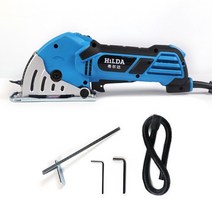 원형톱 충전 스킬 둥근톱 나무자르기 HILDA 미니 전기 원형 톱 DIY 다기능 전기 톱 전동 공구 회전 도구 원형 톱날 나무, 01 SET 1