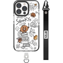 BT21 두들 스마트 탭 투명 라인 케이스 아이폰 갤럭시