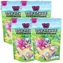 핑크퐁 씹어먹는 키즈 비타민 40정 X 4개 어린이 유아 맛있는 비타민C