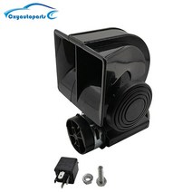 견인 후크 견인 장치 12v 24v auto twin dual tone compact air horns kit car 오토바이 suv 기차 caravan boat 250db, 검은색